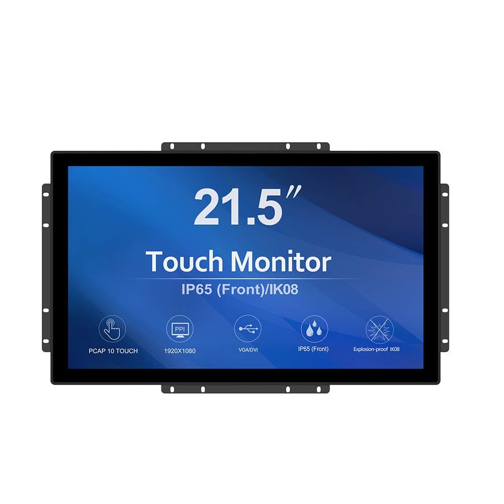 GreenTouch Monitor Táctil Open Frame 21.5" 10 Puntos IK08/IP65 1920x1080 GT-TM-2152C-CTW-HD-2