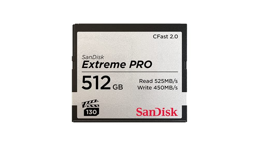 SanDisk 512GB Extreme PRO CFast 2.0 Tarjeta de Memoria - SDCFSP-512G-G46D
