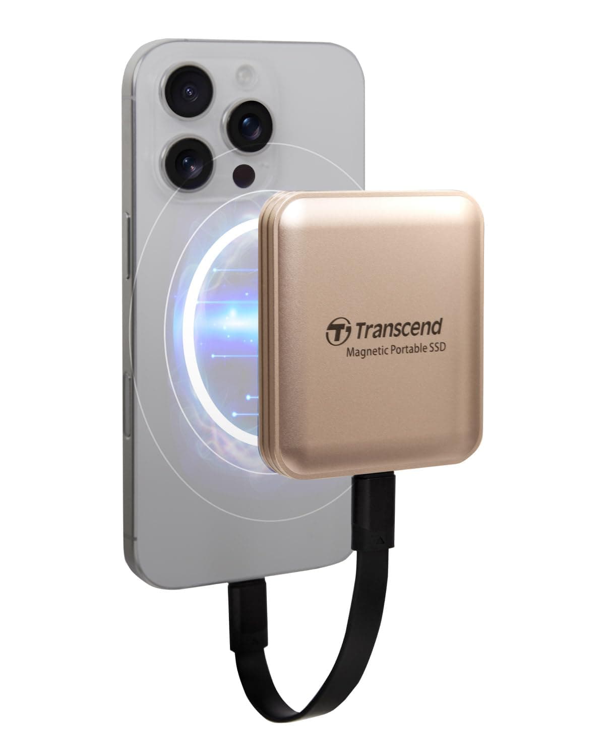 Transcend ESD420 SSD externo magnético 4TB, hasta 2000MB/s, compatible con grabación Apple 4K ProRes HDR, MagSafe, iPhone 15/16/17/iPad/Mac/tabletas/Windows/Android, SSD portátil USB-C USB 3.2 Gen2x2 20Gbps 0760557873242