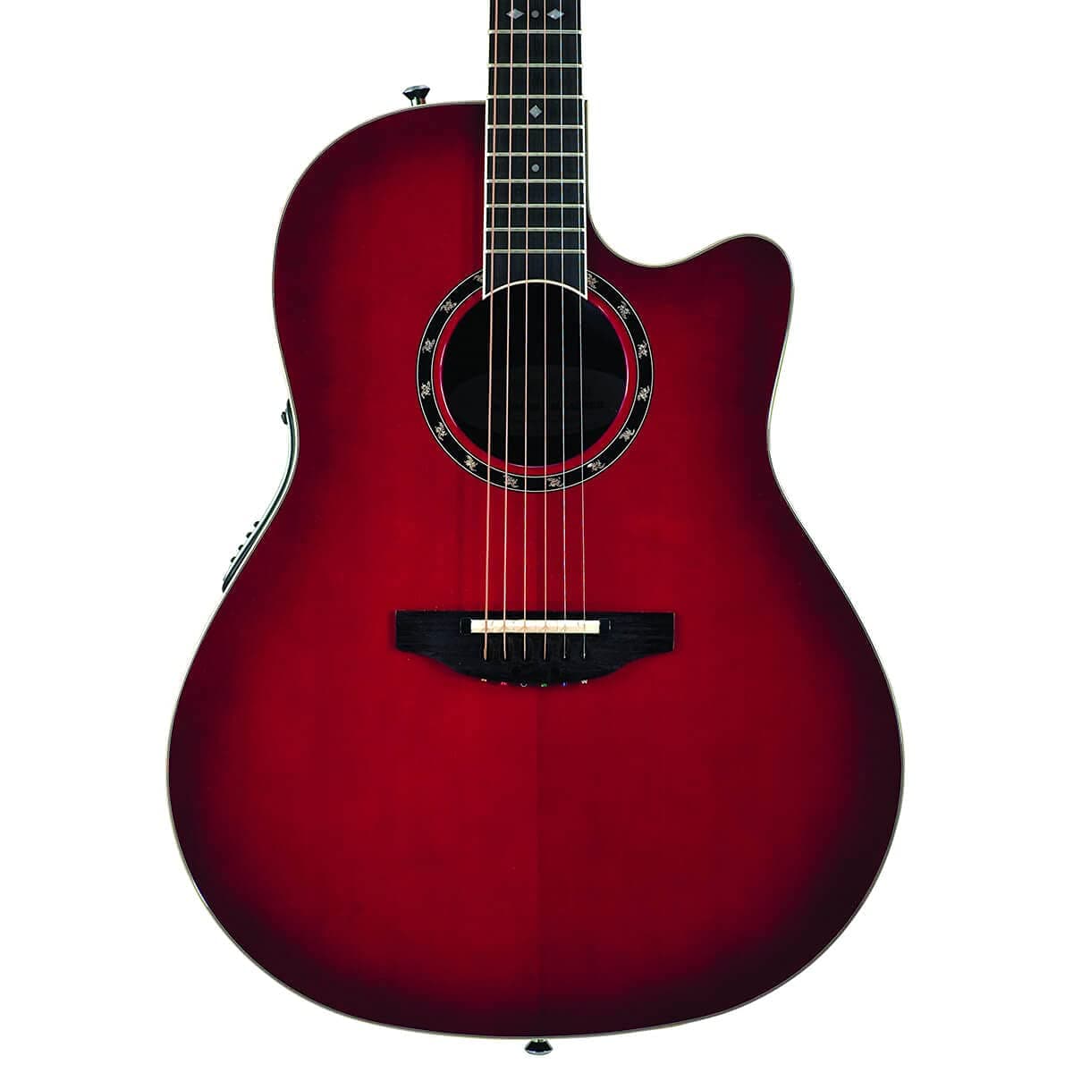 Ovation Balladeer Estándar 2771AX Guitarra electroacústica, Cherry Burst 2771AX-CCB