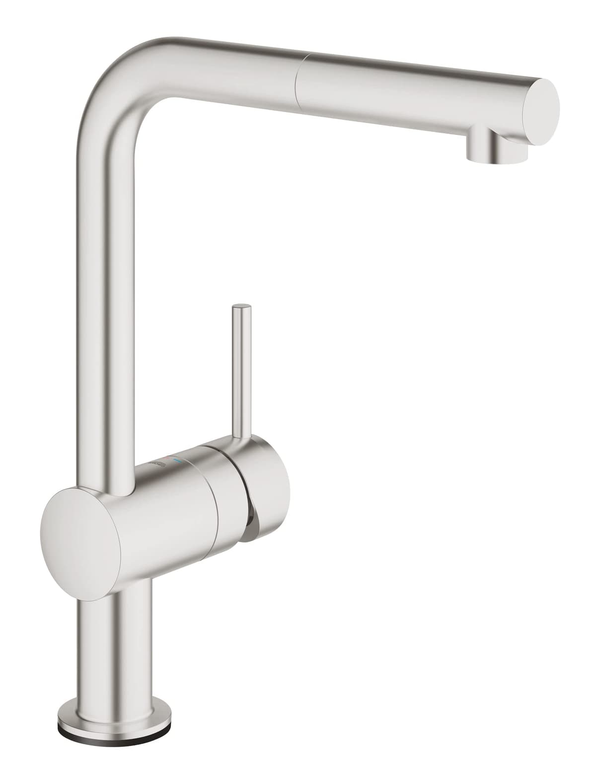 GROHE Minta Touch 31360DC1 - Grifo de cocina táctil con caño en L y chorro extraíble, Supersteel