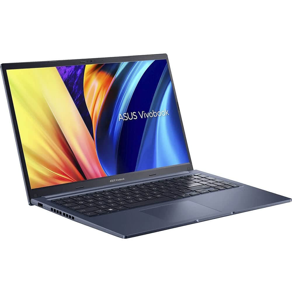 ASUS VivoBook 15 Slim, pantalla FHD de 15.6", Intel Core i7-1260P, gráficos Intel Iris Xe, 8GB RAM, 512GB SSD, sensor de huellas, Windows 11 Home, Azul Quiet, F1502ZA-DS72