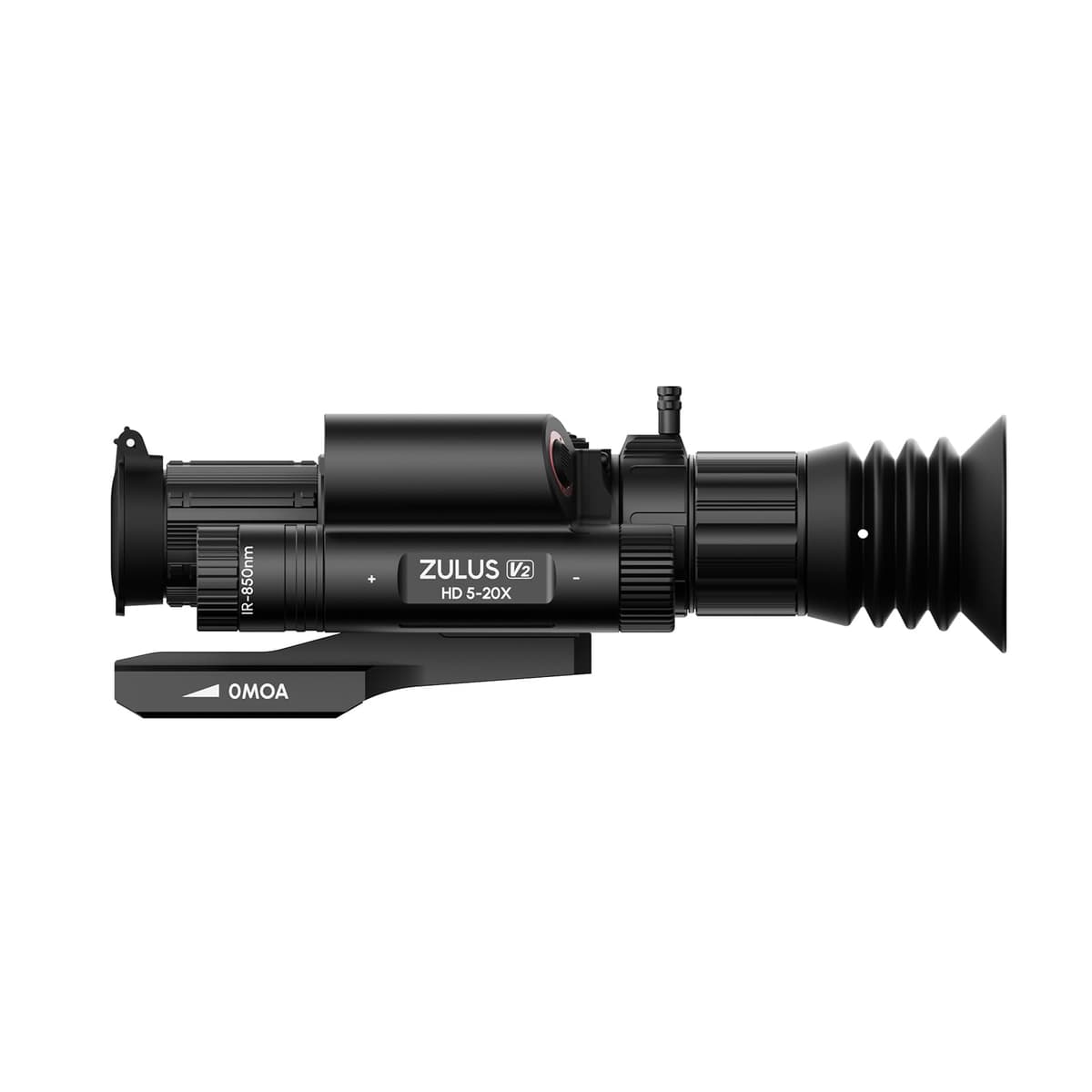 Mira digital Zulus HD V2 5-20x DNT Optics con visión día/noche, IR, telémetro y calculadora balística ZHD520RV2