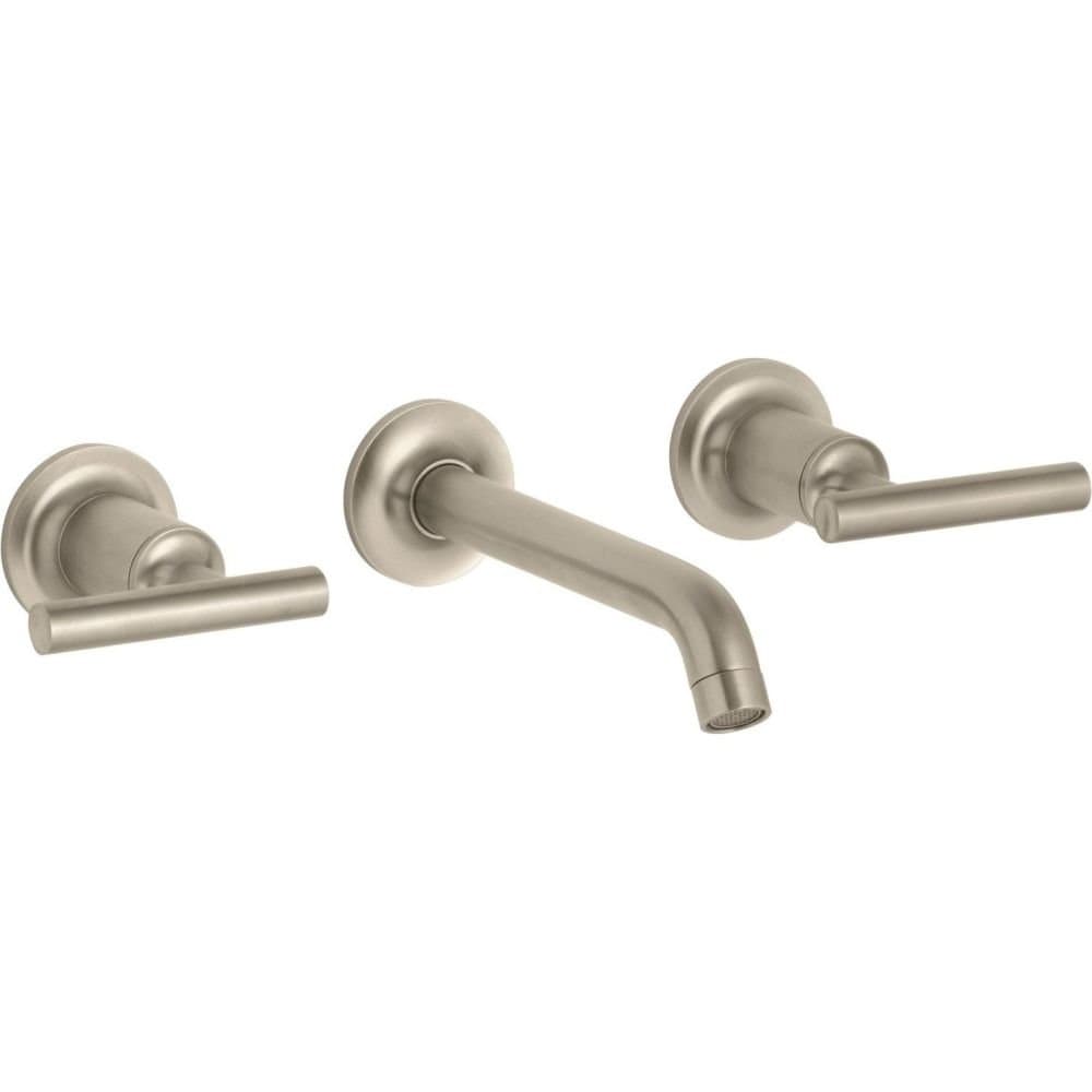 Kohler Purist Grifo de Pared con Manijas Palanca, Vibrant Brushed Bronze (T14413-4-BV)