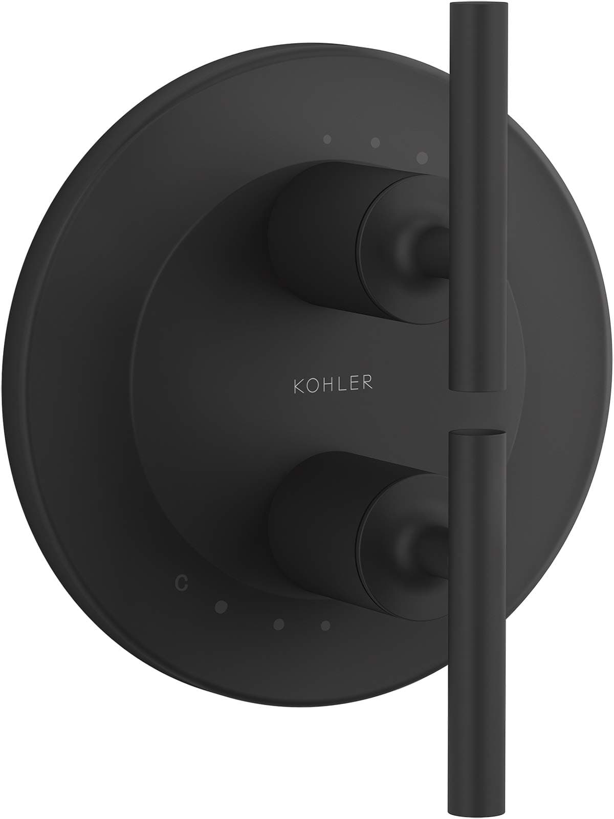 KOHLER Purist juego de doble manija para válvula apilada, requiere válvula K-T14489-4-BL