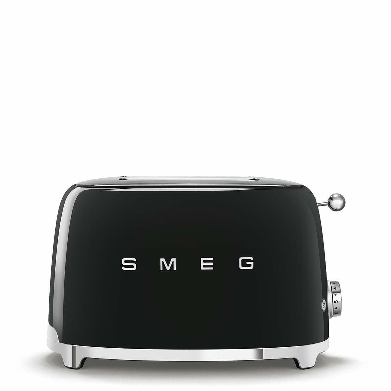 Tostadora Smeg TSF01BLEU, 2 ranuras, acero inoxidable negro