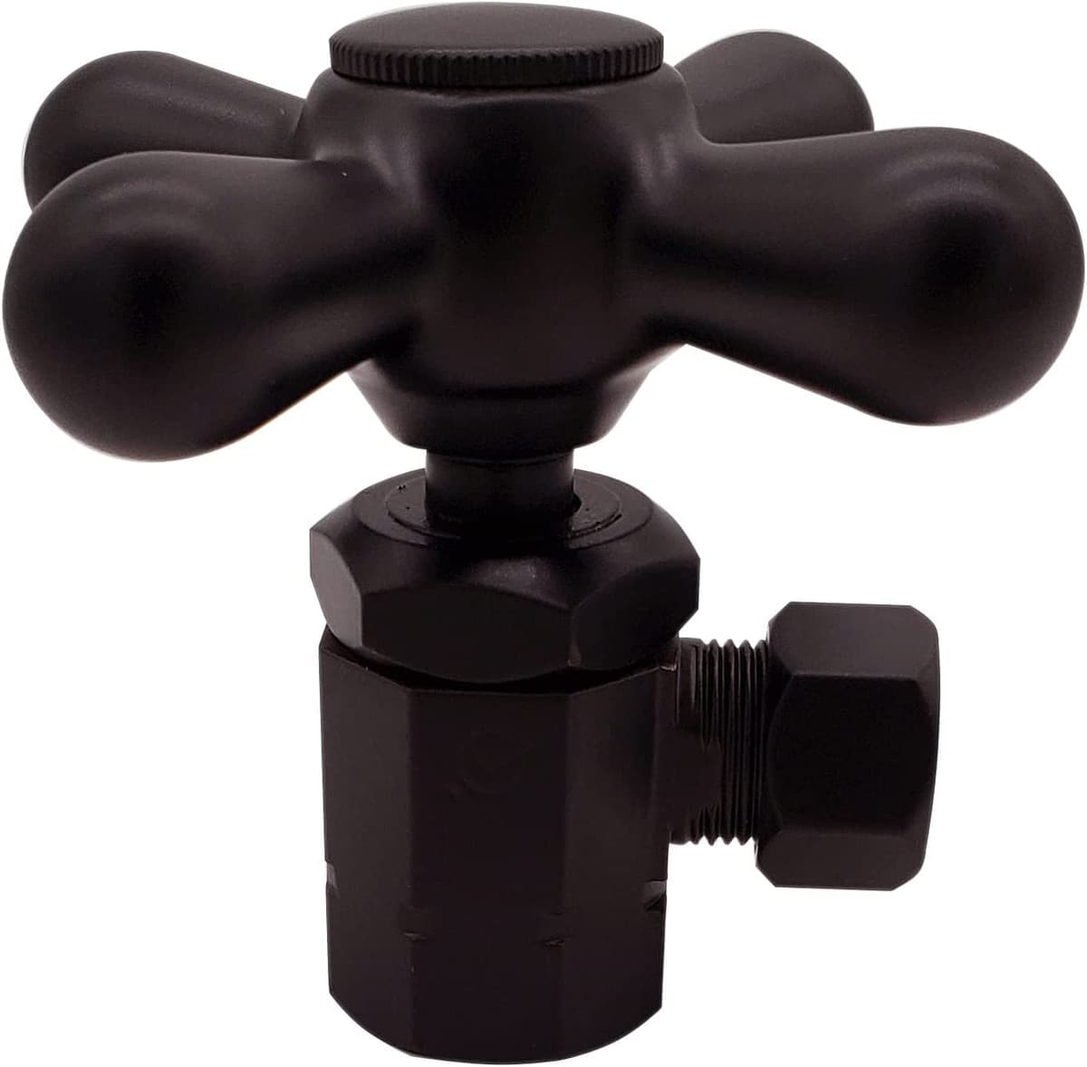 Westbrass D103X-60-12 Válvula angular con manija cruz, 1/2" IPS Inlet x 3/8" compression outlet, Oil Rubbed Bronze (60-Pack)