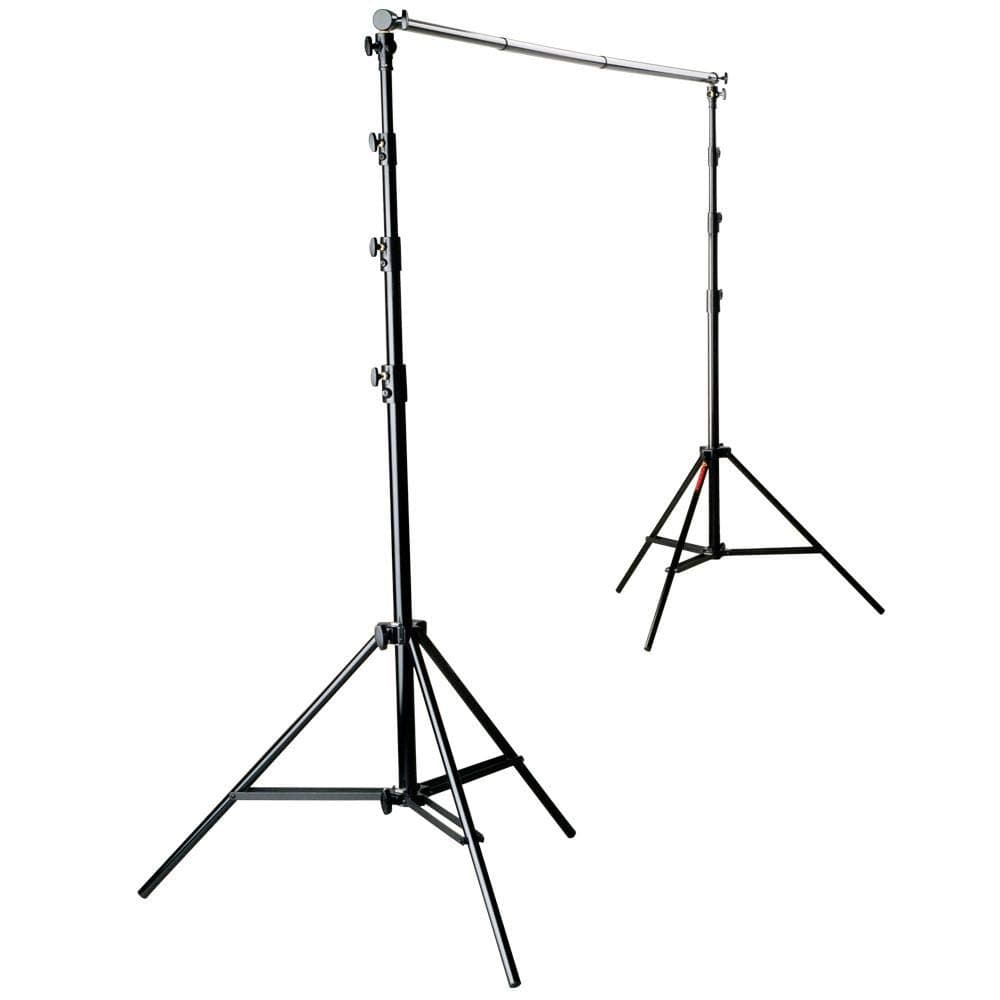 Kit de Soporte Photoflex Pro Duty para Telón de Fondo con una Barra, Dos Soportes de Luz Negros de 12.5' y Bolsa de Transporte DPSHDBGSPKT