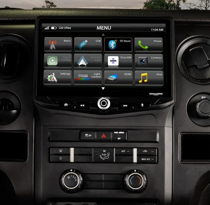 STINGER PANTALLA TÁCTIL DE 10” HEIGH10 para Ford F150 (2009-2014) Kit de Reemplazo Montaje Empotrado, Apple CarPlay Certificado, Android Auto, Bluetooth, GPS, USB, Kit de Acomodo Personalizado