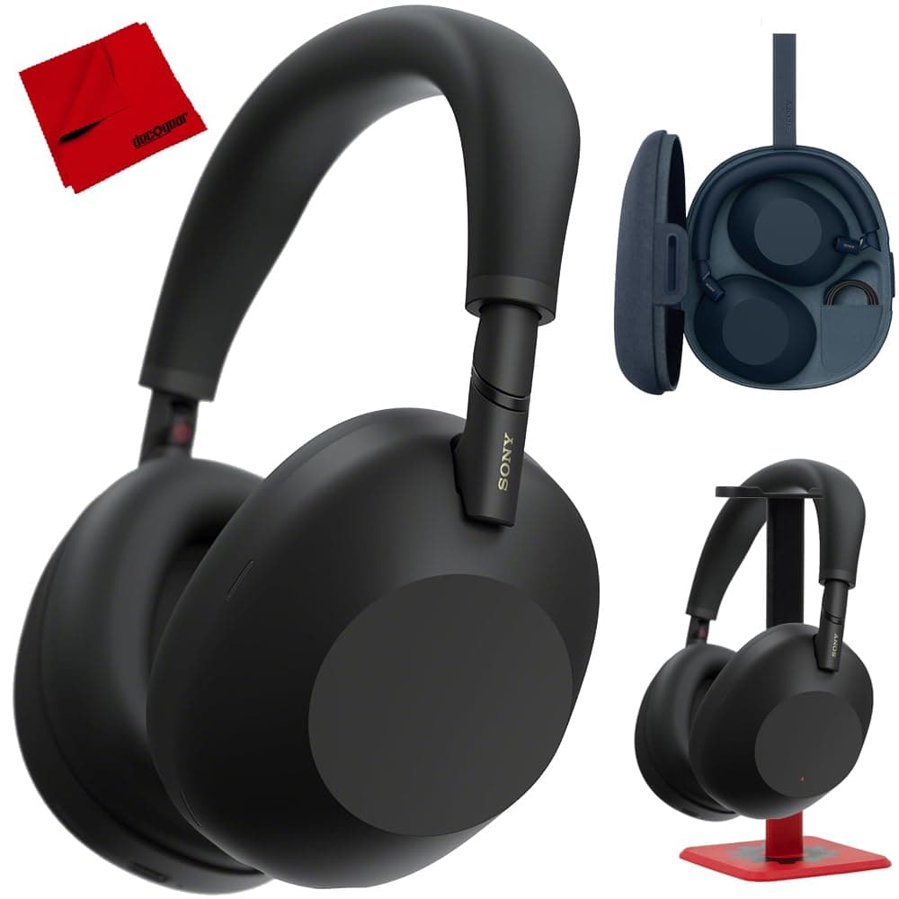 Sony WH-1000XM6 Auriculares inalámbricos con cancelación de ruido - Negro + soporte Deco Gear Pro Audio E4SNWH1000XM6B