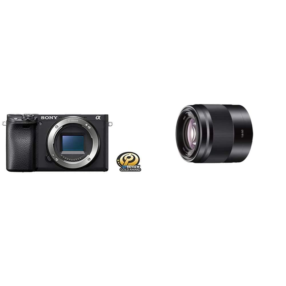Sony Alpha a6400 Mirrorless APS-C con lente Sony E 50mm F1.8 OSS (SEL50F18/B), Negro ILCE-6400