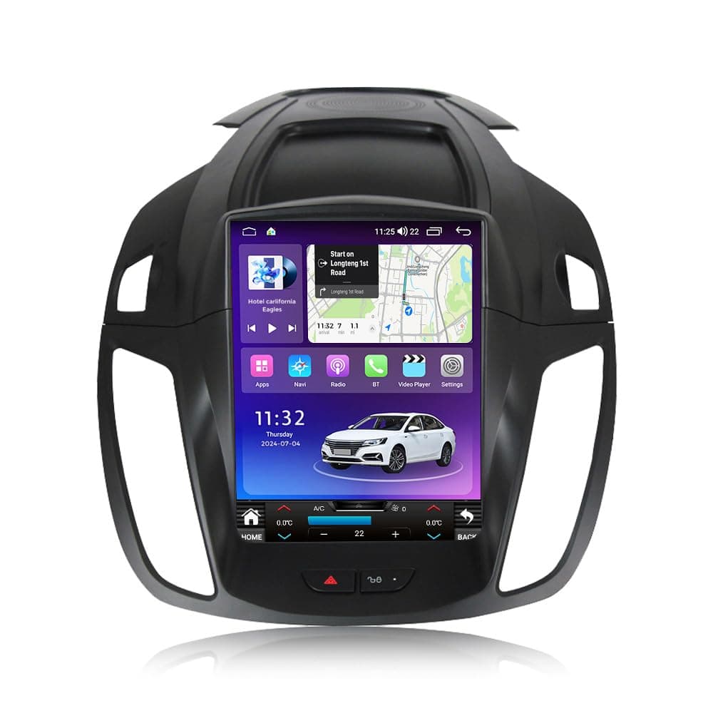 Unidad Principal FELLOSTAR Android para Radio Estéreo Ford Escape 2013-2019 Repuesto con CarPlay y Android Auto 8 Núcleos 2+32GB Pantalla Táctil 9.7 Pulgadas Bluetooth/GPS/Control en Volante/AM/FM/DSP/5G
