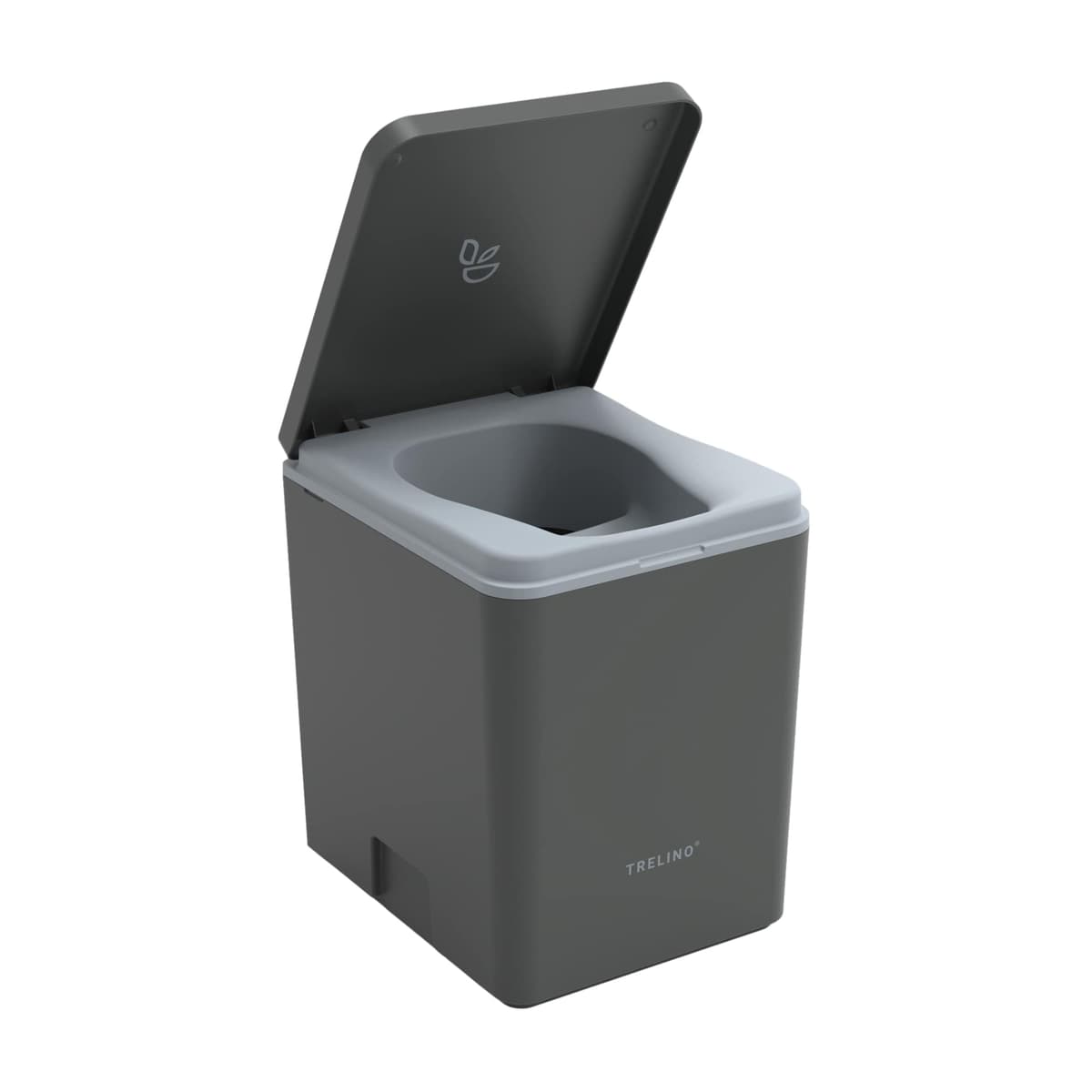 TRELINO Composting Toilet Evo L Gray, inodoro compostable portátil para camping y exteriores - sin olores, 2x 2.6 gal T1-01202