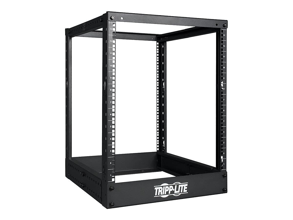 Rack de bastidor abierto Tripp Lite 13U de 4 postes para equipo de red, capacidad 1000 lb (SR4POST13)