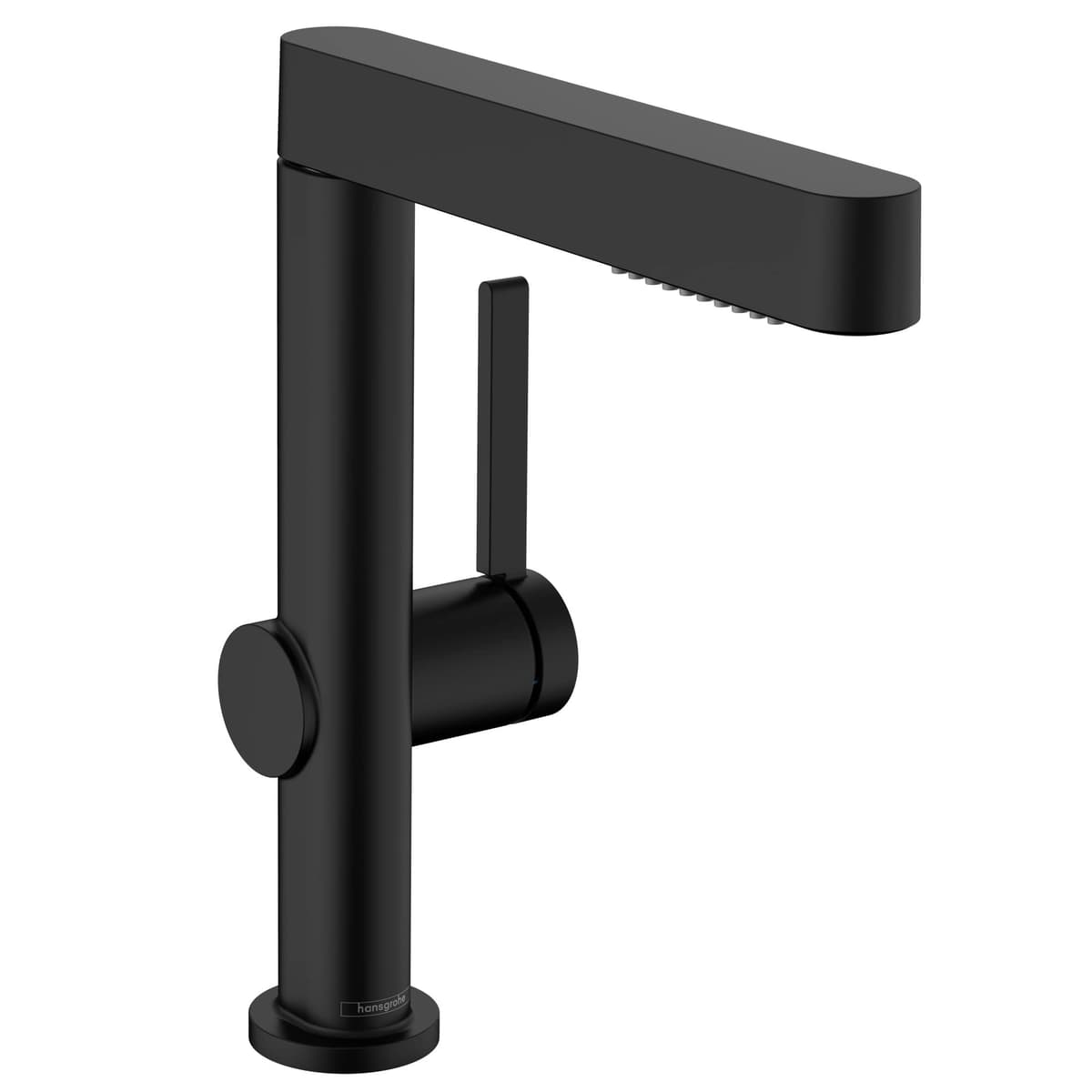 hansgrohe Finoris grifo monomando alto para lavabo 10 pulgadas en negro mate 76063671