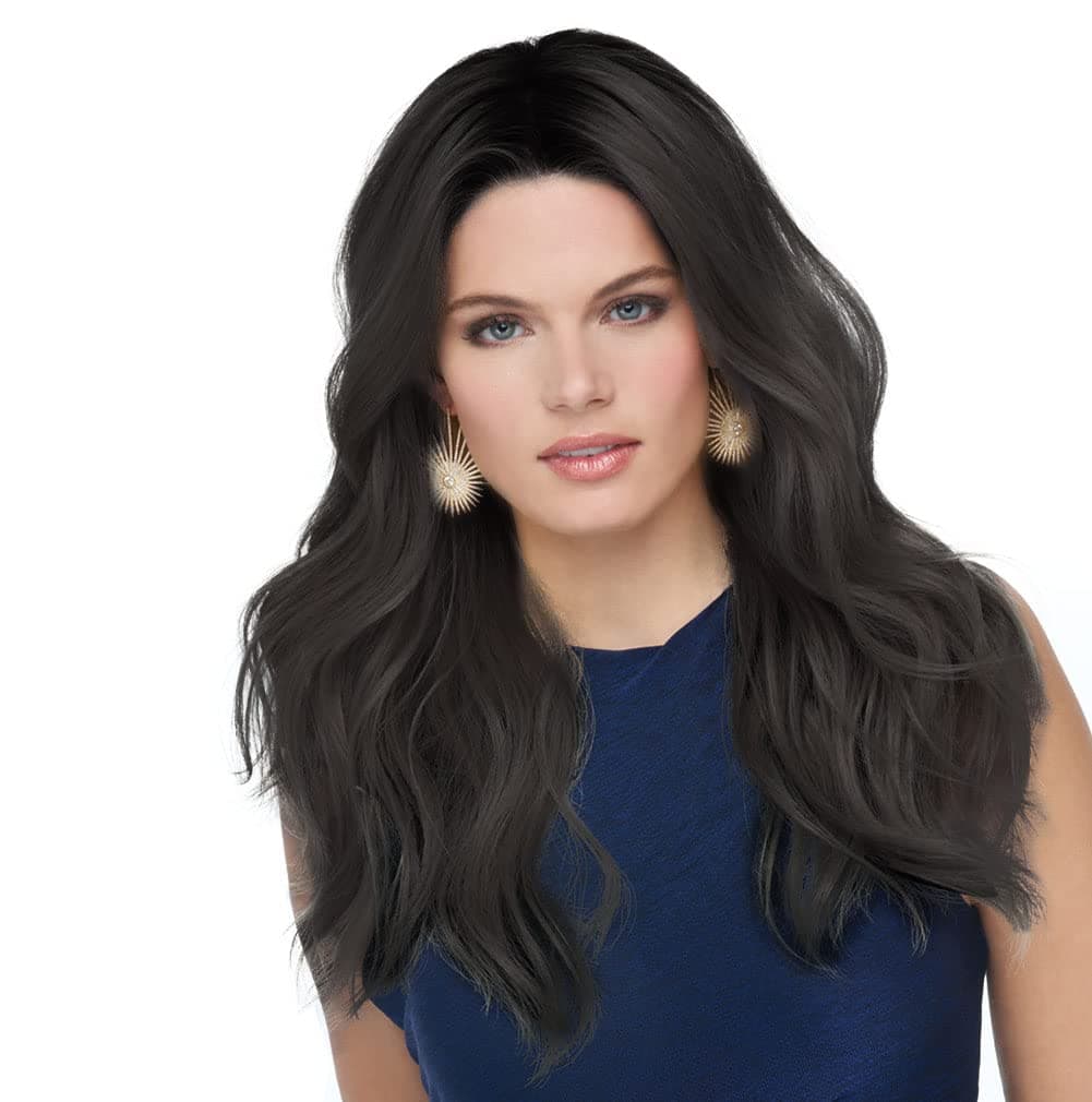 Hair u wear Raquel Welch STATEMENT STYLE peluca larga en capas, talla estándar, RL2/4 Off Black