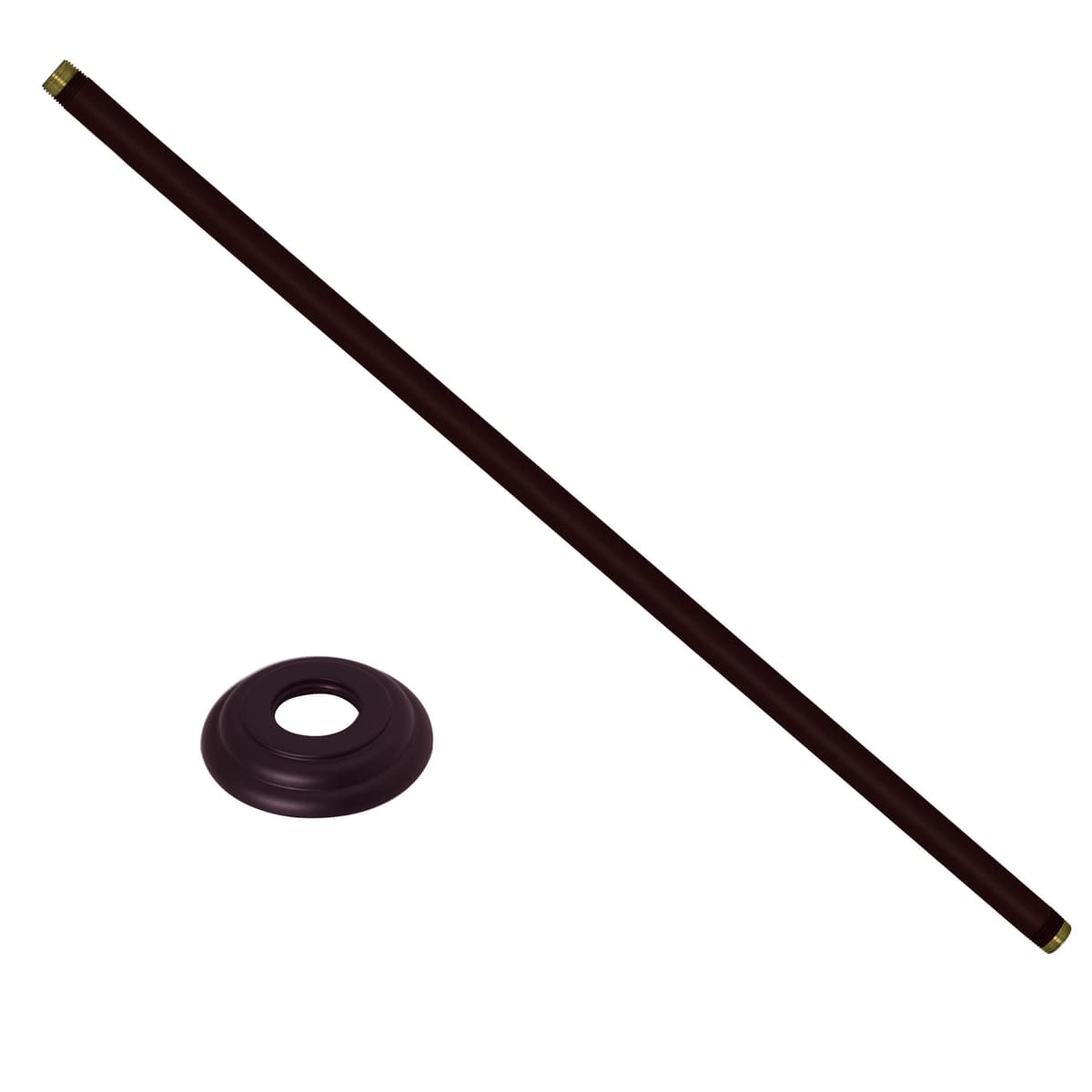 Westbrass D3624A-25-12 brazo de ducha de techo 1/2" IPS x 24" con flange, Oil Rubbed Bronze (paquete x25)