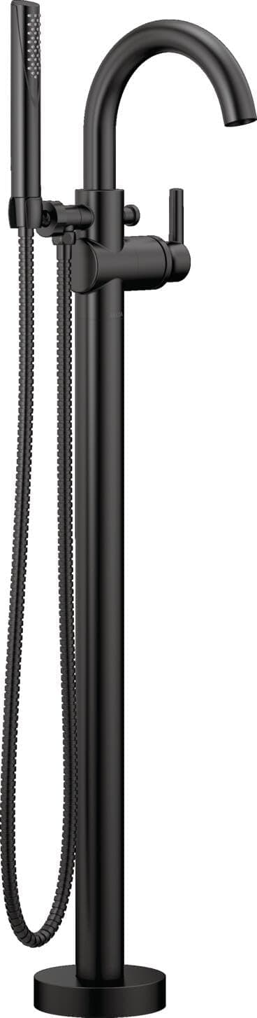 Delta Trinsic Filler de Piso T4759-BLFL con Ducha de Mano Matte Black