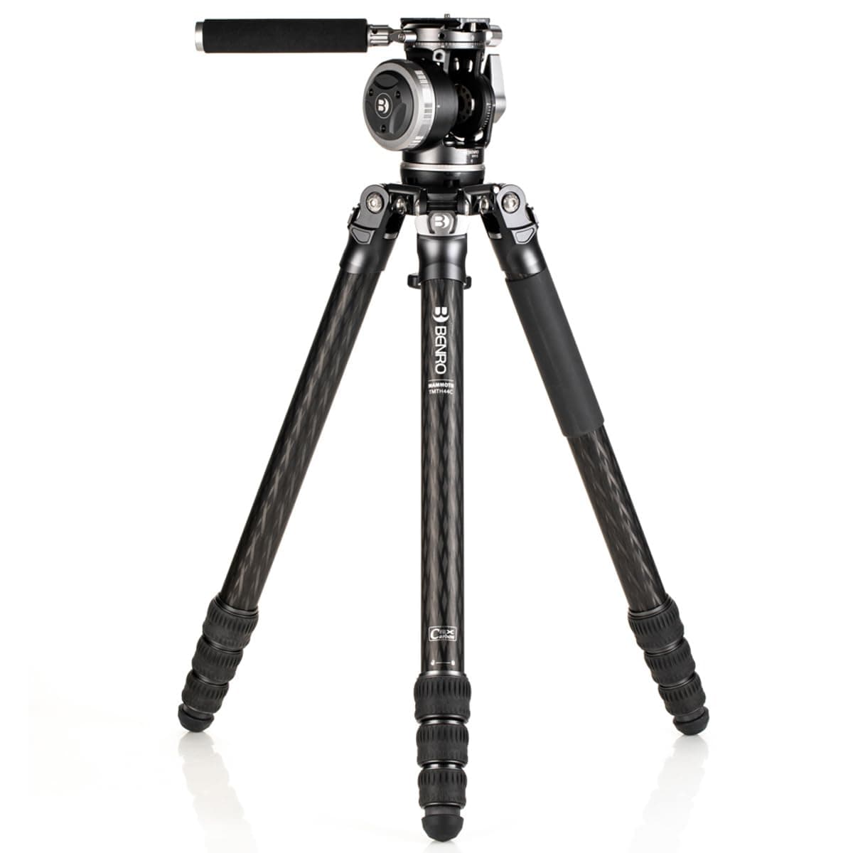 Benro Mammoth Trípode Carbono 4 Secciones con Cabezal Fluido WH15 2-Vías - Bowl 75 mm (TMTH44CWH15)