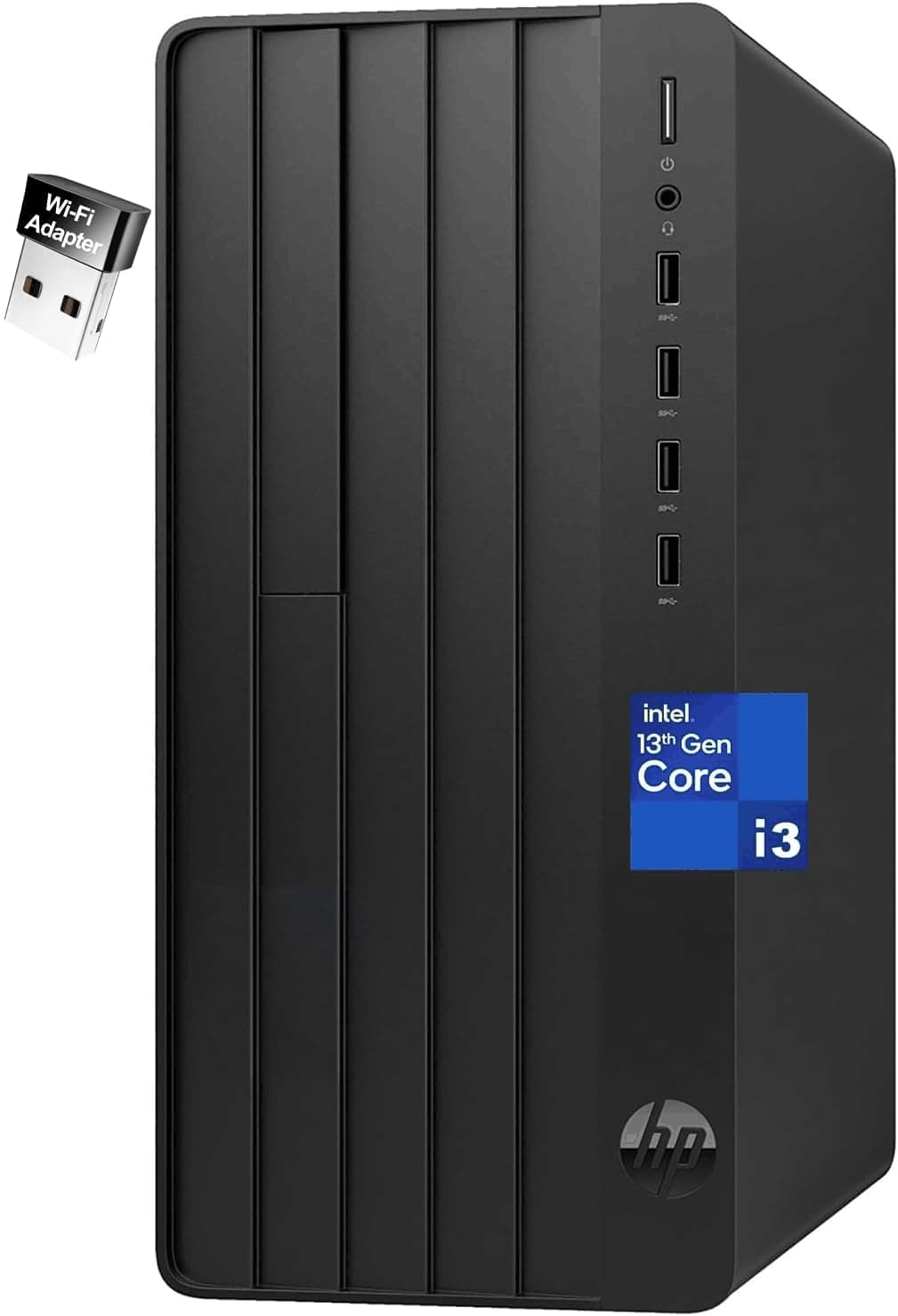 Computadora de Escritorio HP Torre, Procesador Intel Quad-Core i3-13100 (3.4 GHz), 8GB RAM DDR4, SSD PCIe 256GB, Adaptador WiFi, VGA, HDMI, RJ-45, Teclado y Mouse, Windows 11 Home Pro Tower 290 G9
