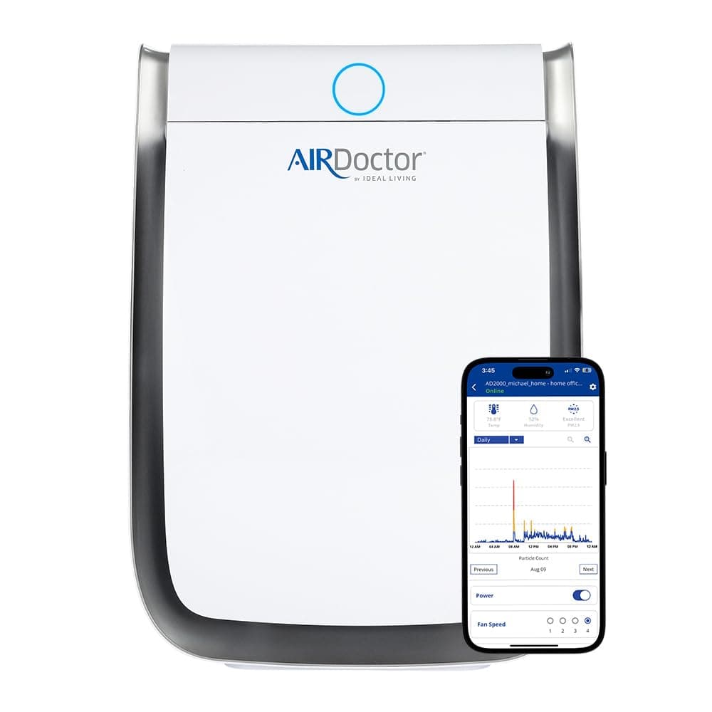 AIRDOCTOR 3500i Purificador de Aire Inteligente para Sala y Dormitorio, Filtración 3 Etapas AD3500i