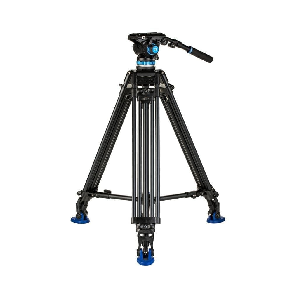 Benro trípode de video aluminio doble tubo con cabeza S6PRO, cuenco 75mm, dispersor medio (A573TBS6PRO)