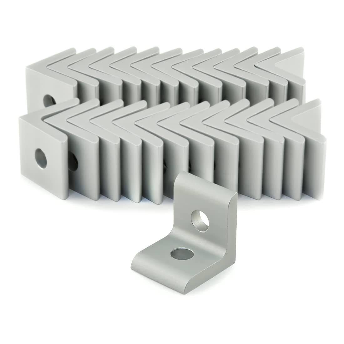 80/20 4119 Soporte Esquina Interior 90° para Perfil Serie 10 Aluminio Anodizado Claro (100 Pack) 4119-Parent