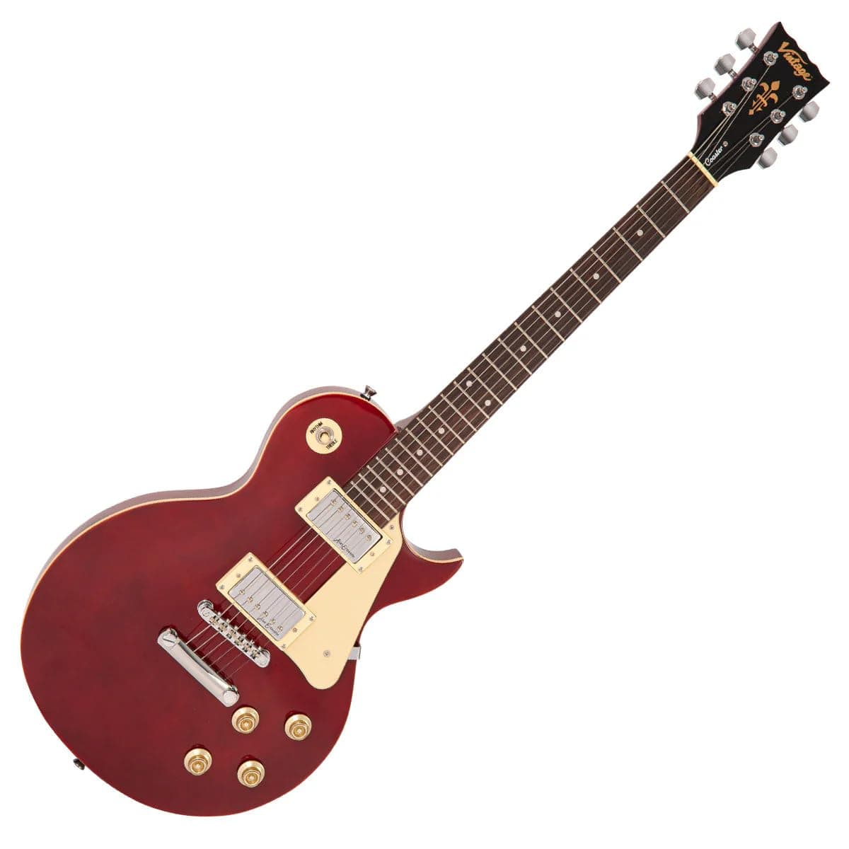 GUITARRA ELÉCTRICA VINTAGE SERIE V10 CON TAPA - ROJO VINO V10WR
