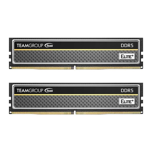 TEAMGROUP Elite Plus DDR5 32GB (2x16GB) 6400MHz PC5-51200 CL52 Unbuffered Non-ECC 1.1V UDIMM 288 Pines Módulo de Memoria RAM para Escritorio (Negro) - TPBD532G6400HC52DC01
