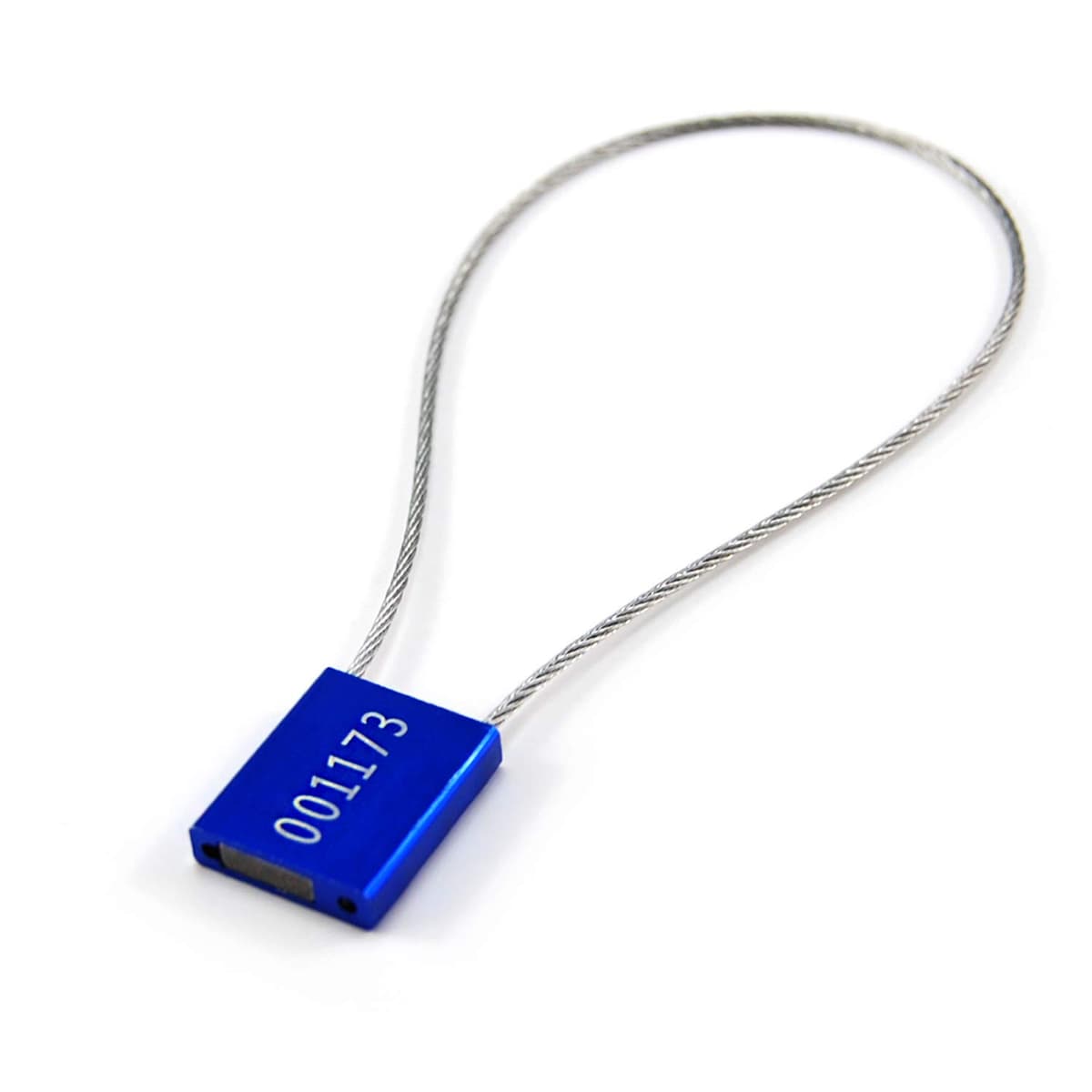 Leadseals LS-02H Sello de Cable de Acero Azul, Precinto de Seguridad Numerado (1000 unidades)