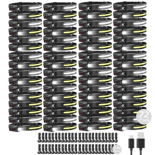 Bud K Headlamp Recargable Paquete 72, 1000 Lúmenes, Haz Ancho 230°, 6 Modos