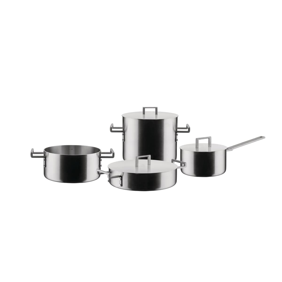 Alessi Convivio DC100S7 - Set de utensilios de cocina de acero inoxidable 18/10, diseño David Chipperfield
