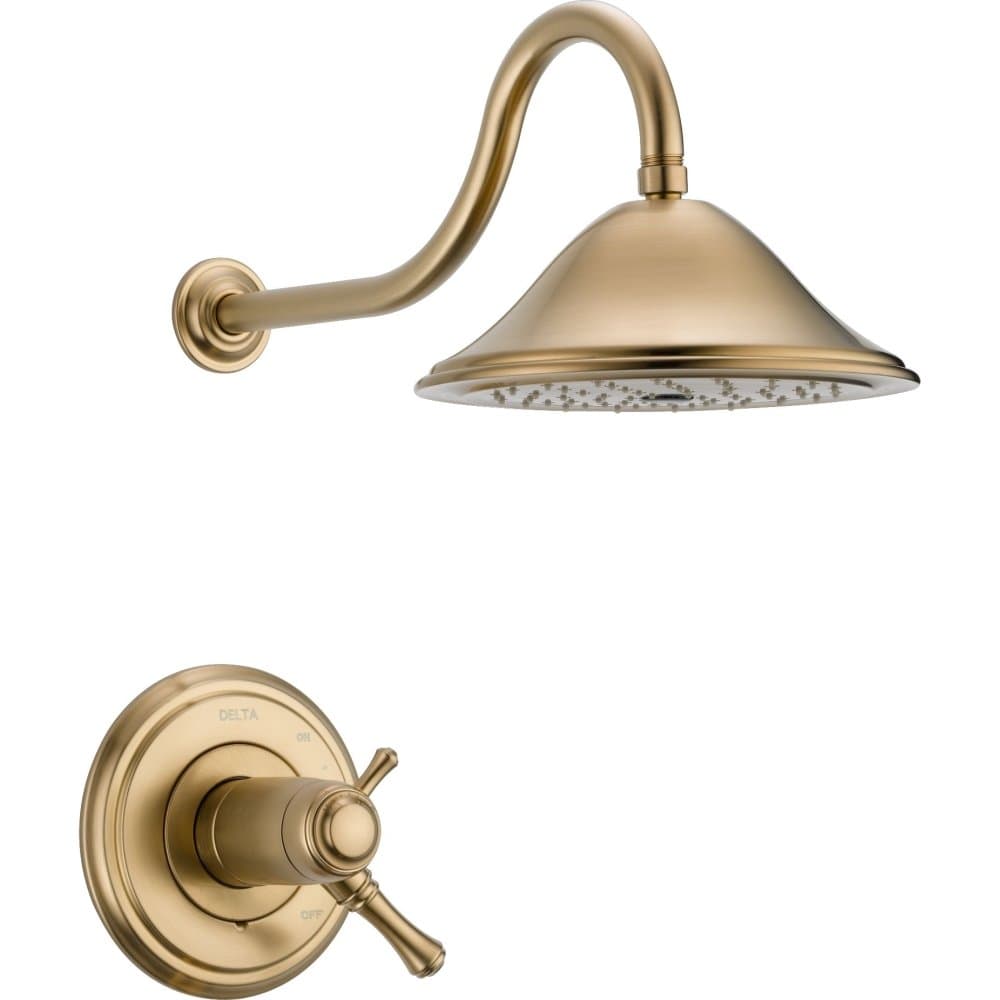 Delta T17T297-CZ Juego de ducha dual con regadera Touch-Clean, Champagne Bronze