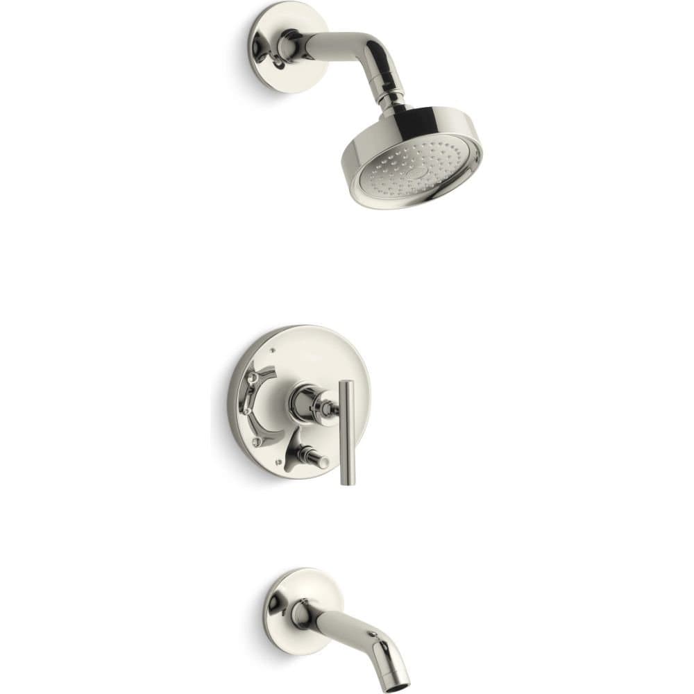 KOHLER Purist Juego de Ducha y Bañera Rite-Temp con Manija Palanca T14420-4-SN