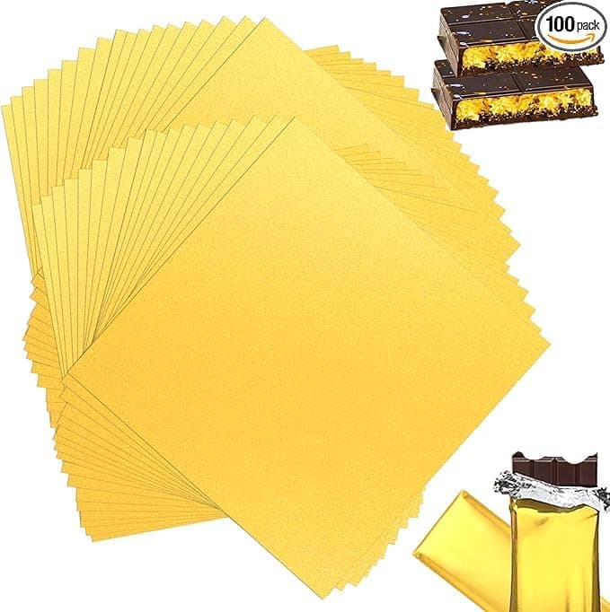 LKEXMD 8000 envoltorios de papel aluminio para barras de chocolate 20 x 20 cm (8000 unidades) CKL-01