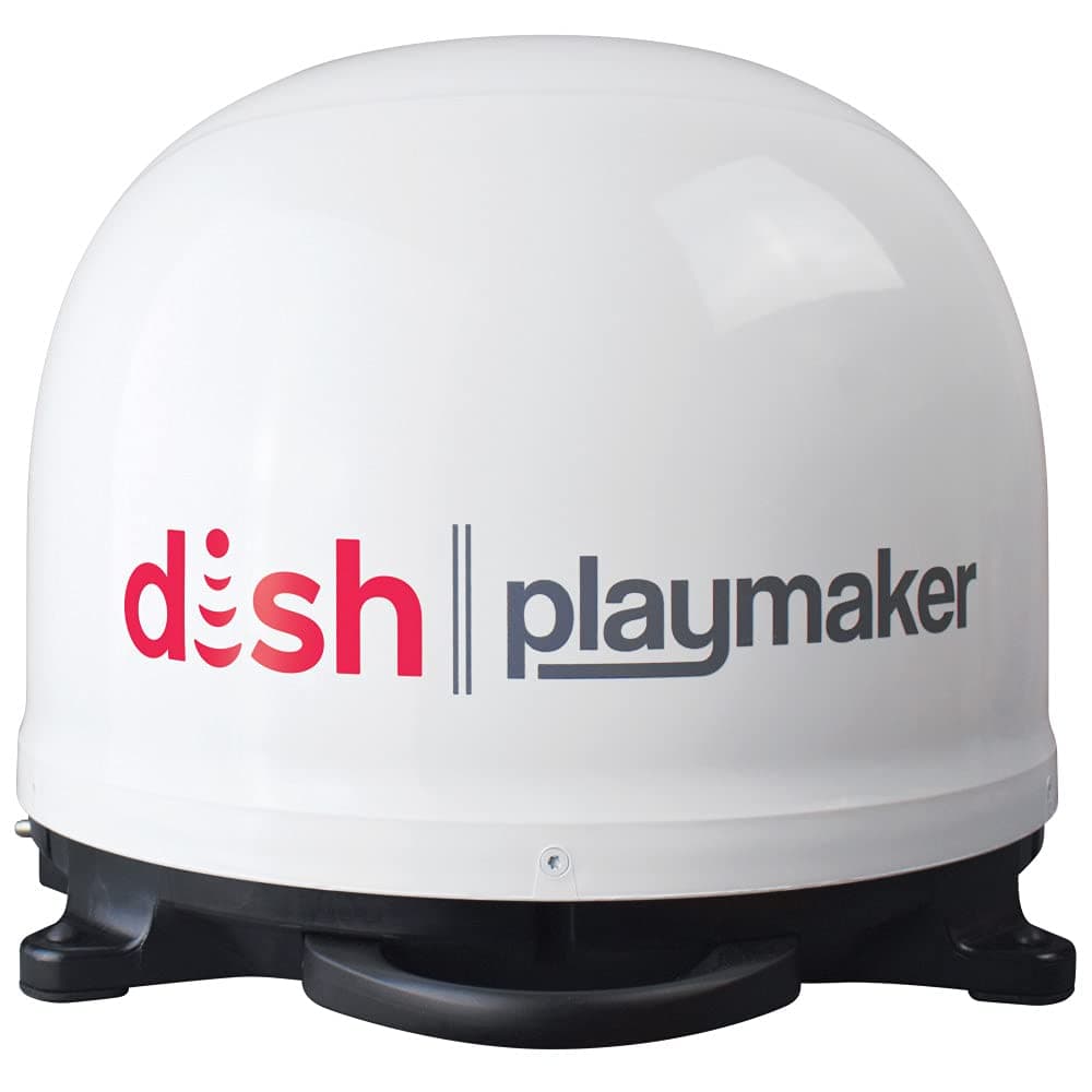 Bundle de antena Winegard White PL8000R Dish Playmaker Dual con receptor Wally HD