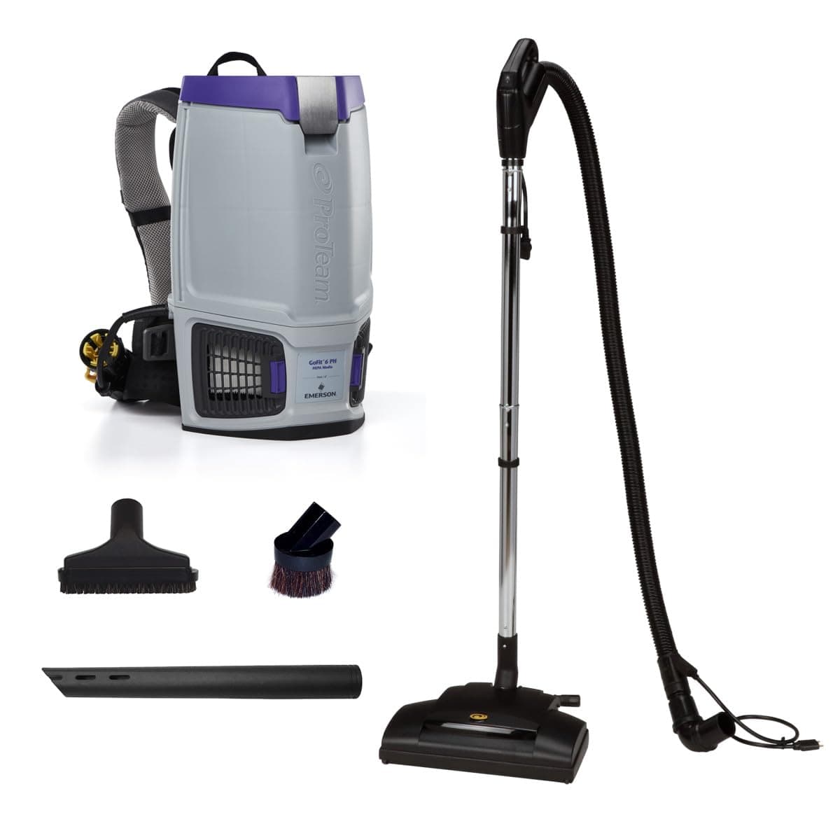 ProTeam GoFit 6 PH mochila aspiradora comercial 6 Qt con kit Power Nozzle 107769