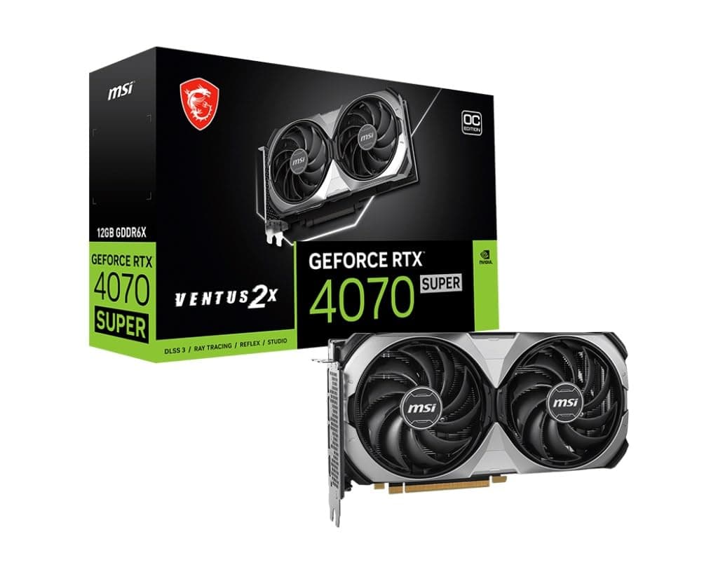MSI GeForce RTX 4070 SUPER 12G VENTUS 2X OC - Tarjeta de video 12GB GDDR6X