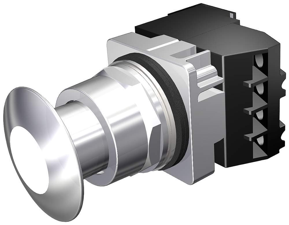 Siemens 52PP2HBAB Pulsador Iluminado Pull-Push 30mm Cabezal Hongo Blanco 1NO+1NC