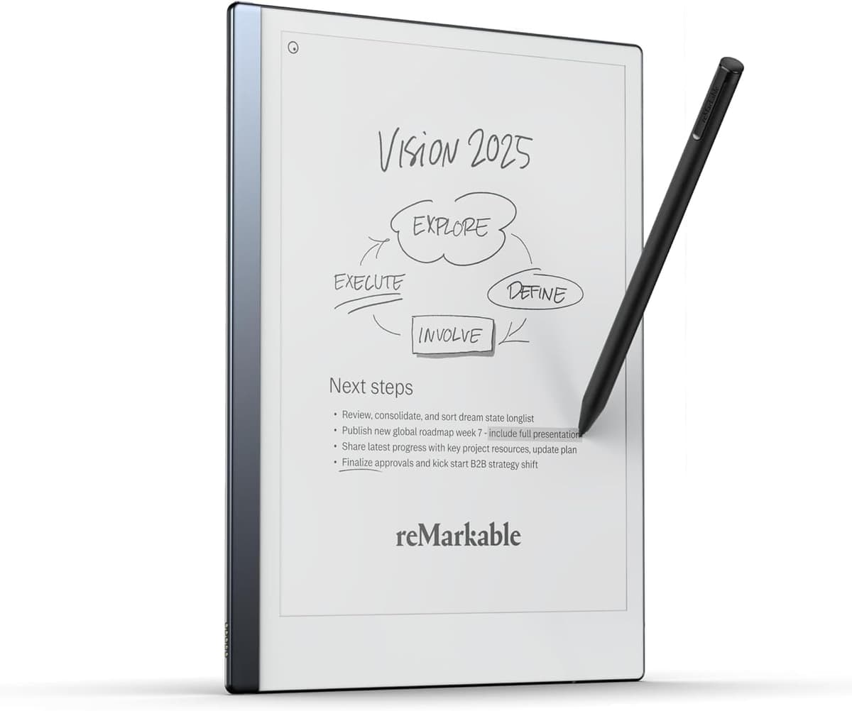 reMarkable 2 Tableta para Tomar Notas, Pantalla de Papel Digital de 10.3”, Lápiz con Borrador Incluido, Cable USB-A a C, Wi-Fi, Linux (Reacondicionado)