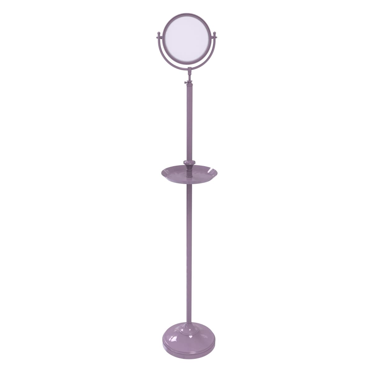 Allied Brass DMF-3/5X-LVN Espejo de pie doble cara 8" con aumento 5X y bandeja, Lavender