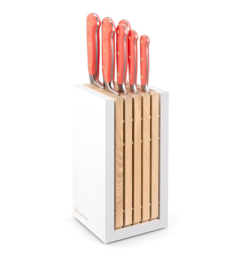 WÜSTHOF Classic Coral Peach Set de 8 Cuchillos con Bloque 1091770713
