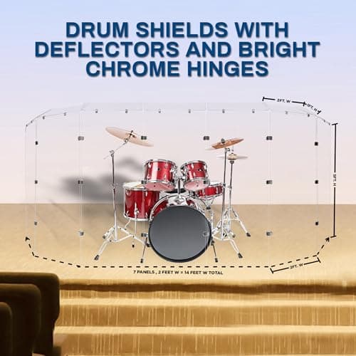 PENNZONI Drum Shield 4ft con Deflectores y Bisagras Cromadas X0-0O0B-X61U