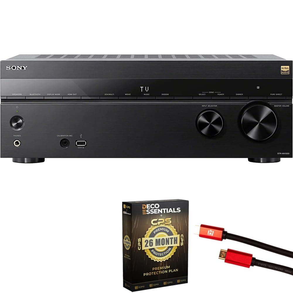 Sony STR-AN1000 Receptor A/V 7.2 canales 8K con protección extendida Deco Essentials CPS 26 meses E990SNSTRAN1000