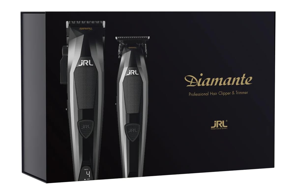 Amazon Series JRL Diamante Kit Clipper & Trimmer - Motor Brushless, Smart Clip, 8200 RPM (Negro) DIABLK