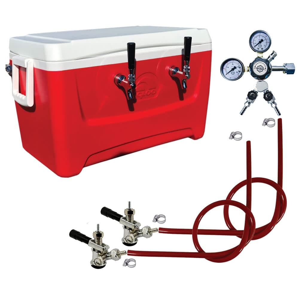 HomeBrewStuff kit completo Double Jockey Box con 2 serpentines de SS 50'