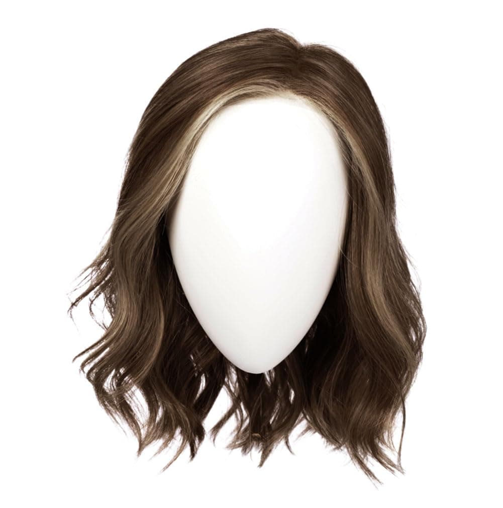 Hair u wear Raquel Welch Simmer Elite capas medias con base liviana anudada a mano, talla estándar - RL4/10SS Iced Java