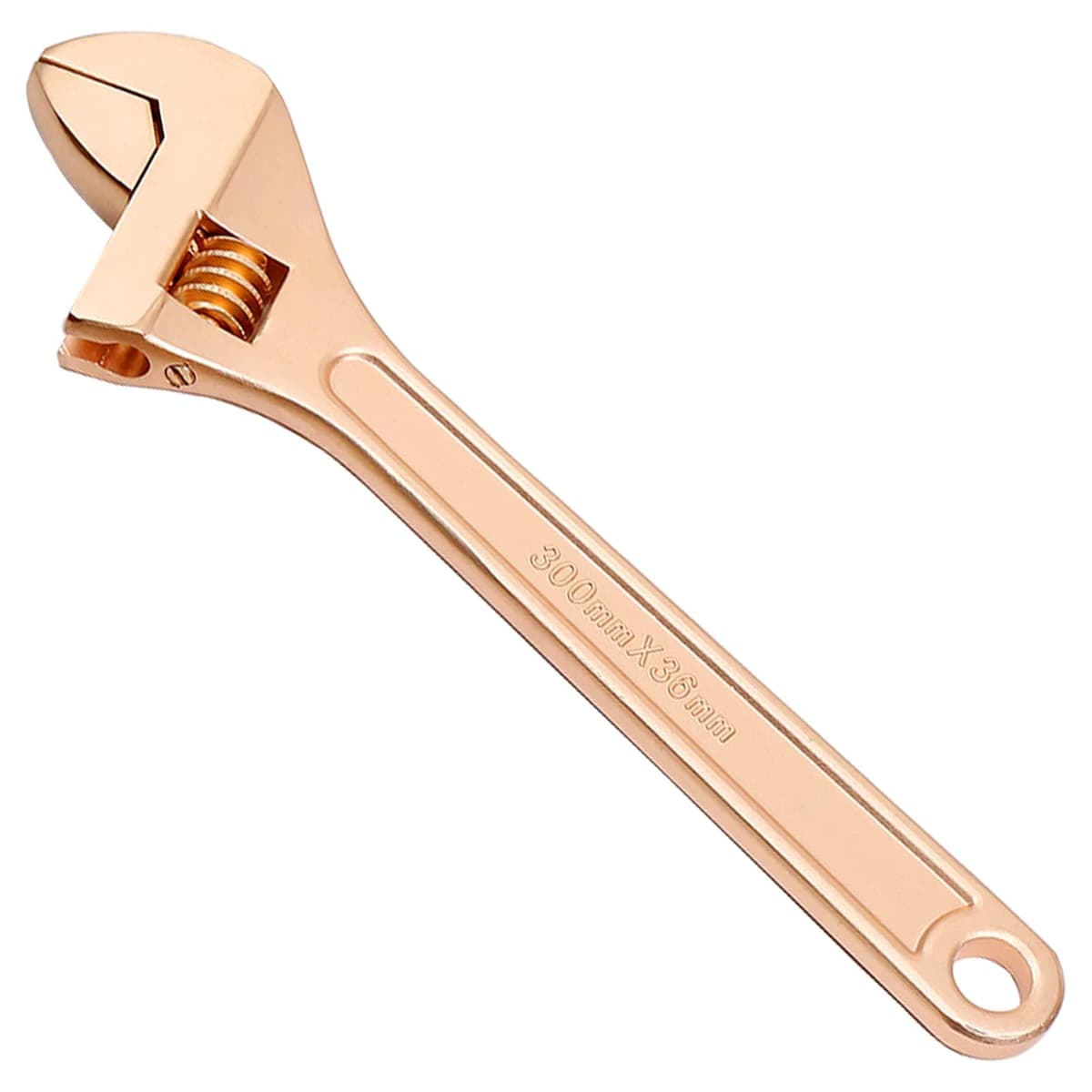 WEDO Llave Ajustable Antichispa 24", Llave de Seguridad sin Chispas, Herramienta de Seguridad, Cobre Berilio, No Magnética, Estándar DIN, Certificado BAM y FM, Apertura Máx 65mm… BE125-1016