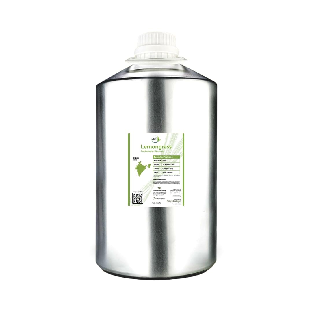 Nature Packaged Lemongrass Essential Oil - Aceite de Hierba Limón 100% puro (22lbs) - Direct from Norex Flavours India