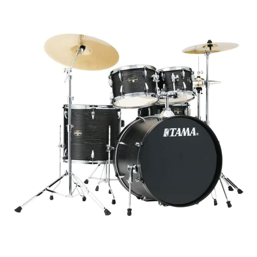 Tama Imperialstar Set Completo de Batería de 5 Piezas - Bombo de 22 Pulgadas - Acabado Black Oak Wrap IE52CBOW